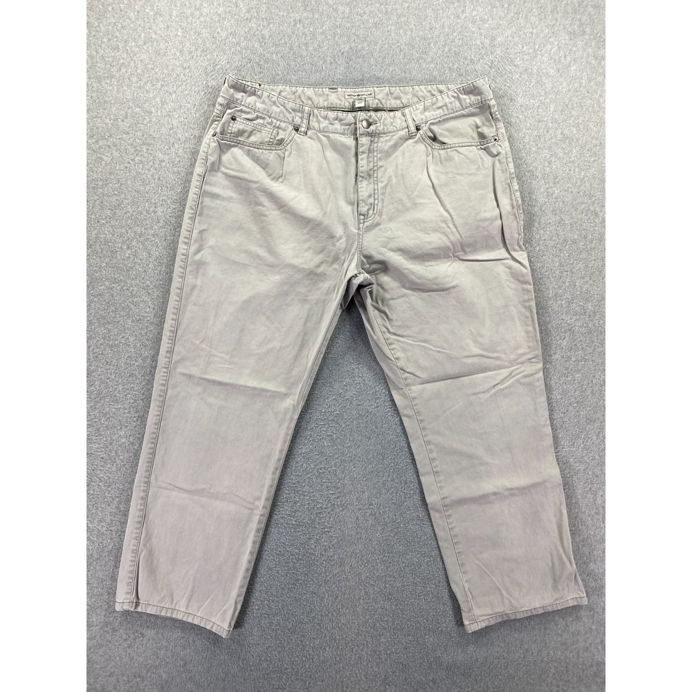 Peter Millar Pants Mens 38x27 Gray Chino Performance Five Pocket Soft Casual